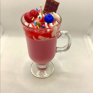 Ice Cream Sundae Soy Candles. Strawberry Scent